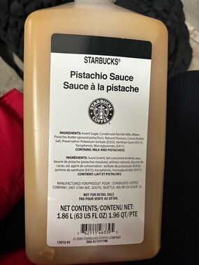 Starbucks Pistachio Sauce